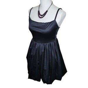 Ow Intimates Dress Black Short Spaghetti Cami Strap Zipper Size XL Pinup Cocktai